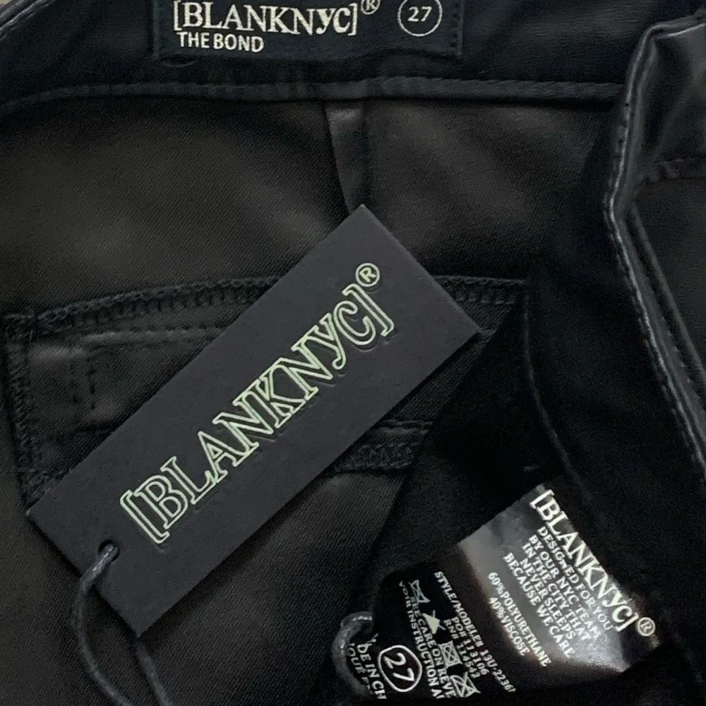 NWT BlankNYC The Bond Faux Leather Zip Pants Black